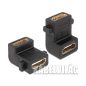 Delock HDMI könyök 90° toldó adapter csavarhellyel (65510)