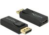 Delock DisplayPort apa 1.2 - HDMI anya 4K aktív adapter, fekete (65573)