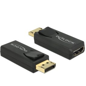   Delock DisplayPort apa 1.2 - HDMI anya 4K aktív adapter, fekete (65573)