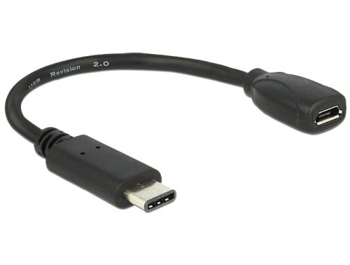 Delock USB-C apa - USB 2.0 micro aljzat átalakító (65578)