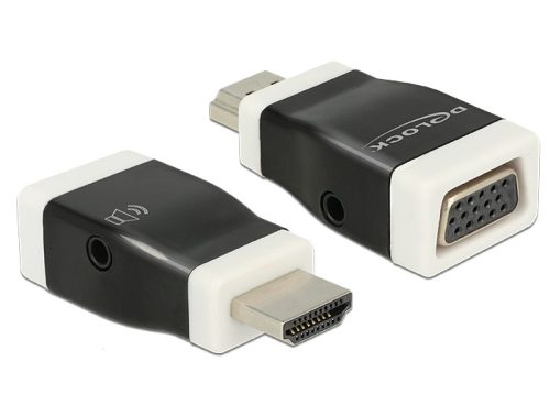 Delock Passzív HDMI-VGA átalakító adapter, audio támogatással (65586)