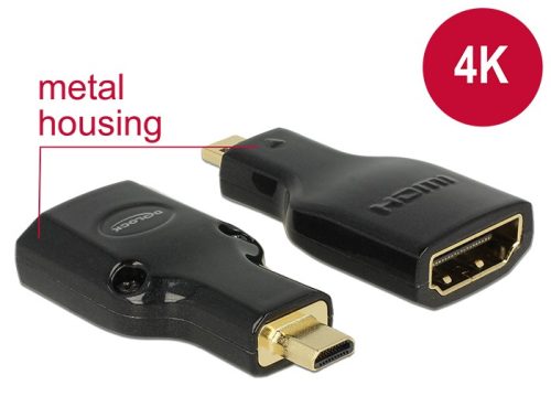 Delock HDMI - micro HDMI 2.0 4K átalakító adapter (65664)