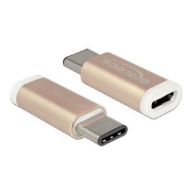   Delock USB C - USB 2.0 micro átalakító adapter arany (65677)