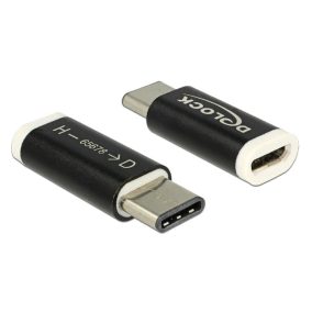 Delock USB-C - USB 2.0 micro átalakító adapter fekete (65678)