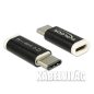 Delock USB-C - USB 2.0 micro átalakító adapter fekete (65678)