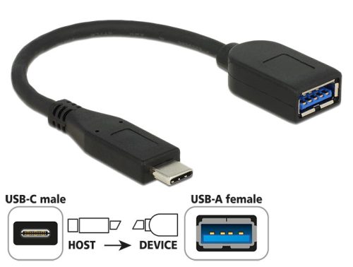 Delock USB 3.1 Gen 2 USB-C apa - USB A anya 10 GBPS adapter (65684)