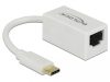 Delock USB 3.1 Gen 1 Type C - Gigabit LAN adapter, fehér (65906)