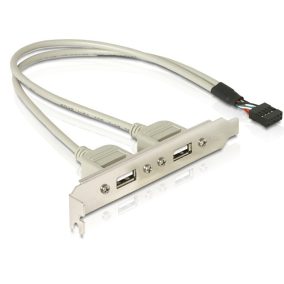   Delock 2X USB 10 tűs külső csatlakozó aljzat, 25cm (71000)