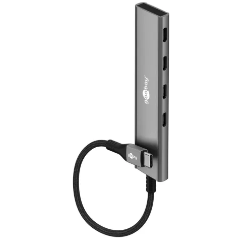 Goobay Slim 5 portos USB-C hub HDMI, 100 W PD, 5Gbit/s (76564)