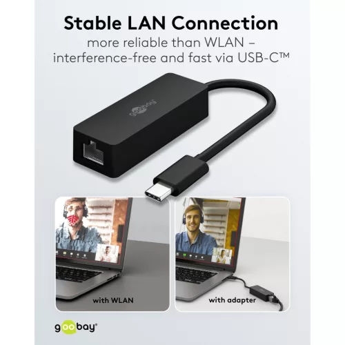 Goobay USB-C – RJ45 Gigabit Ethernet adapter (76579)