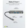 Goobay Slim 5 portos USB-C hub HDMI, 100 W PD, 5Gbit/s (78967)