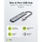   Goobay Slim 4 portos USB-C hub, 2× USB-C + 2× USB-A, 5 Gbit/s (79159)