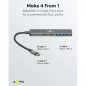   Goobay Slim 4 portos USB-C hub, 2× USB-C + 2× USB-A, 5 Gbit/s (79159)