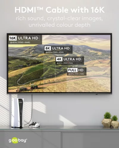 Goobay Ultra96 HDMI 2.2 16K 60Hz kábel 2m (80094)