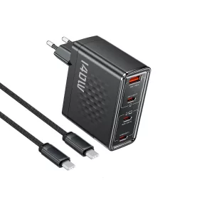   Toocki USB + 3db USB C 140W gyorstöltő adapter + USB C kábel (80140502)
