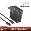 Toocki USB + 3db USB C 140W gyorstöltő adapter + USB C kábel (80140502)