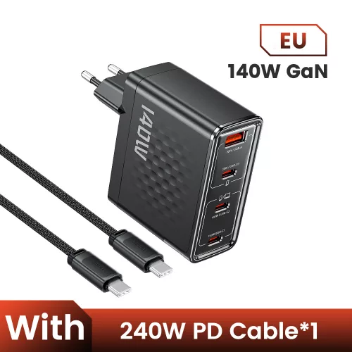 Toocki USB + 3db USB C 140W gyorstöltő adapter + USB C kábel (80140502)