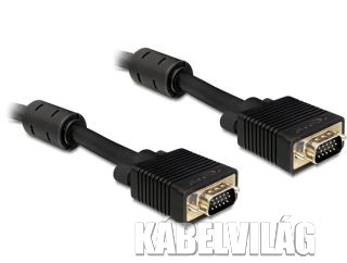Delock duplán árnyékolt VGA D-sub monitor kábel M/M 10m (82560)