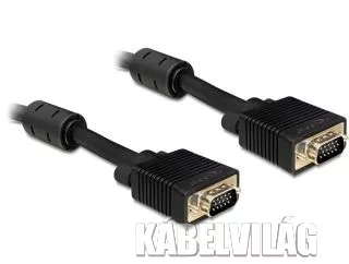 Delock duplán árnyékolt VGA D-sub monitor kábel M/M 10m (82560)