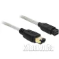 Delock firewire 9 pin - 6 pin kábel, 2m (82596)