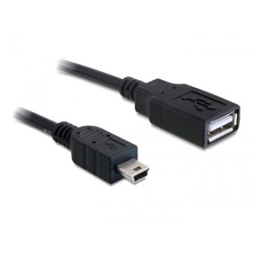 Delock mini USB kábel 0.5m fekete (82905)