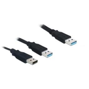 Delock USB 3.0 adat és tápkábel 0.3m (82908)
