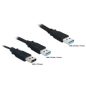Delock USB 3.0 adat és tápkábel 0.3m (82908)