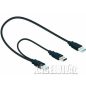 Delock USB 3.0 adat és tápkábel 0.3m (82908)