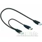 Delock USB 3.0 adat és tápkábel 0.3m (82908)