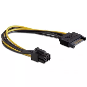   Delock SATA 15 tűs - PCI Express 6 tűs kábel, 0.21m (82924)