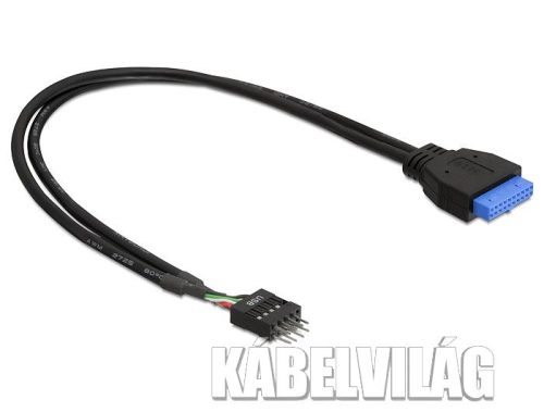 Delock kábel, USB 3.0 pin header (F) -> USB 2.0 pin header (M), 0.3m (83095)