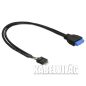   Delock kábel, USB 3.0 pin header (F) -> USB 2.0 pin header (M), 0.3m (83095)