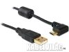 Delock USB micro-B kábel, 90°-ban forgatott, 1m (83147)