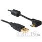 Delock USB micro-B kábel, 90°-ban forgatott, 1m (83147)