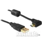 Delock USB micro-B kábel, 90°-ban forgatott, 1m (83147)