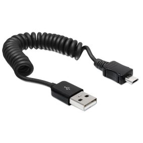 Delock micro USB spirál kábel 20-60cm (83162)