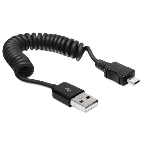 Delock micro USB spirál kábel 20-60cm (83162)