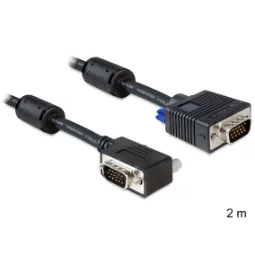 Delock hajlított fejü VGA D-sub kábel M/M 2m (83173)