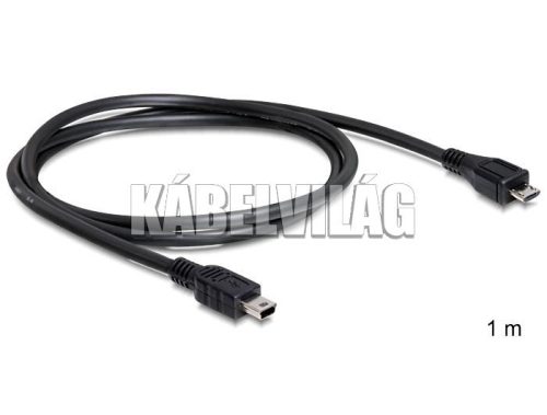Delock micro USB - mini USB átalakító kábel 1m (83177)