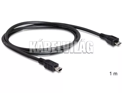 Delock micro USB - mini USB átalakító kábel 1m (83177)