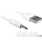   Delock USB 2.0 apa - sztereó JACK 3.5 apa 4tűs IPOD kábel, 1m (83182)