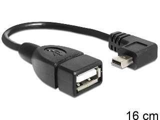 Delock USB mini apa > USB 2.0-A anya OTG kábel, 16 cm (83245)