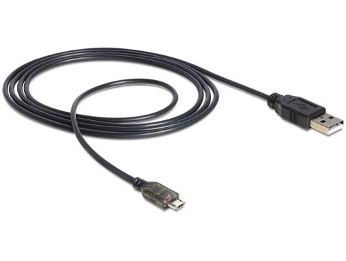 Delock micro USB kábel töltésjelzővel 1.5m (83272)