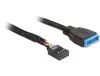 Delock kábel USB 2.0 pin header female > USB 3.0 pin header male, 0.3m (83281)