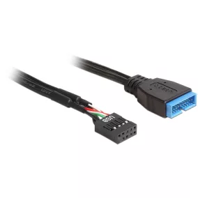   Delock kábel USB 2.0 pin header female > USB 3.0 pin header male, 0.3m (83281)