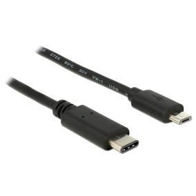   Delock USB C 3.1 apa - USB-B micro 2.0 apa, kábel, 0.5m (83333)