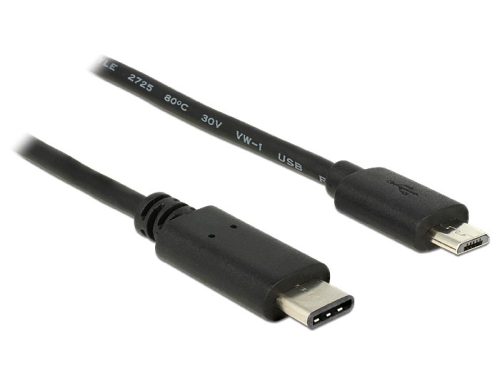 Delock USB-C 3.1 apa - USB-B micro 2.0 apa, kábel, 0.5m (83333)