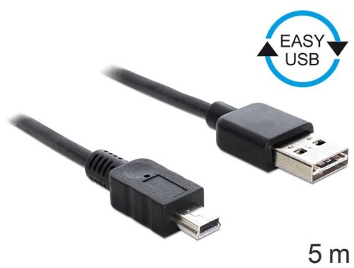 Delock Easy USB mini kábel 5m (83365)