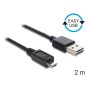 Delock Easy USB micro kábel 2m (83367)