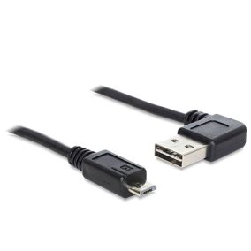   Delock EASY USB 2.0 A apa hajlított - micro B apa kábel, 1m (83382)